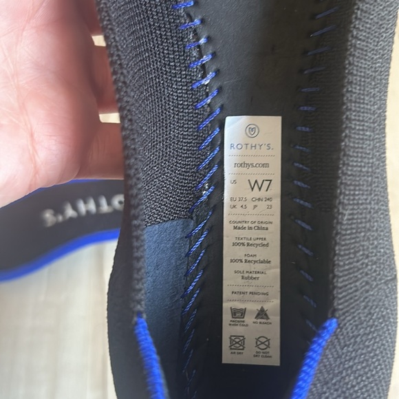 NWOB Rothy’s round toe knitted slip ons woman’s size 7 - Picture 3 of 6